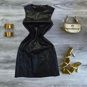 ZARA NWT FAUX LEATHER DRESS ZARA black ⚫️